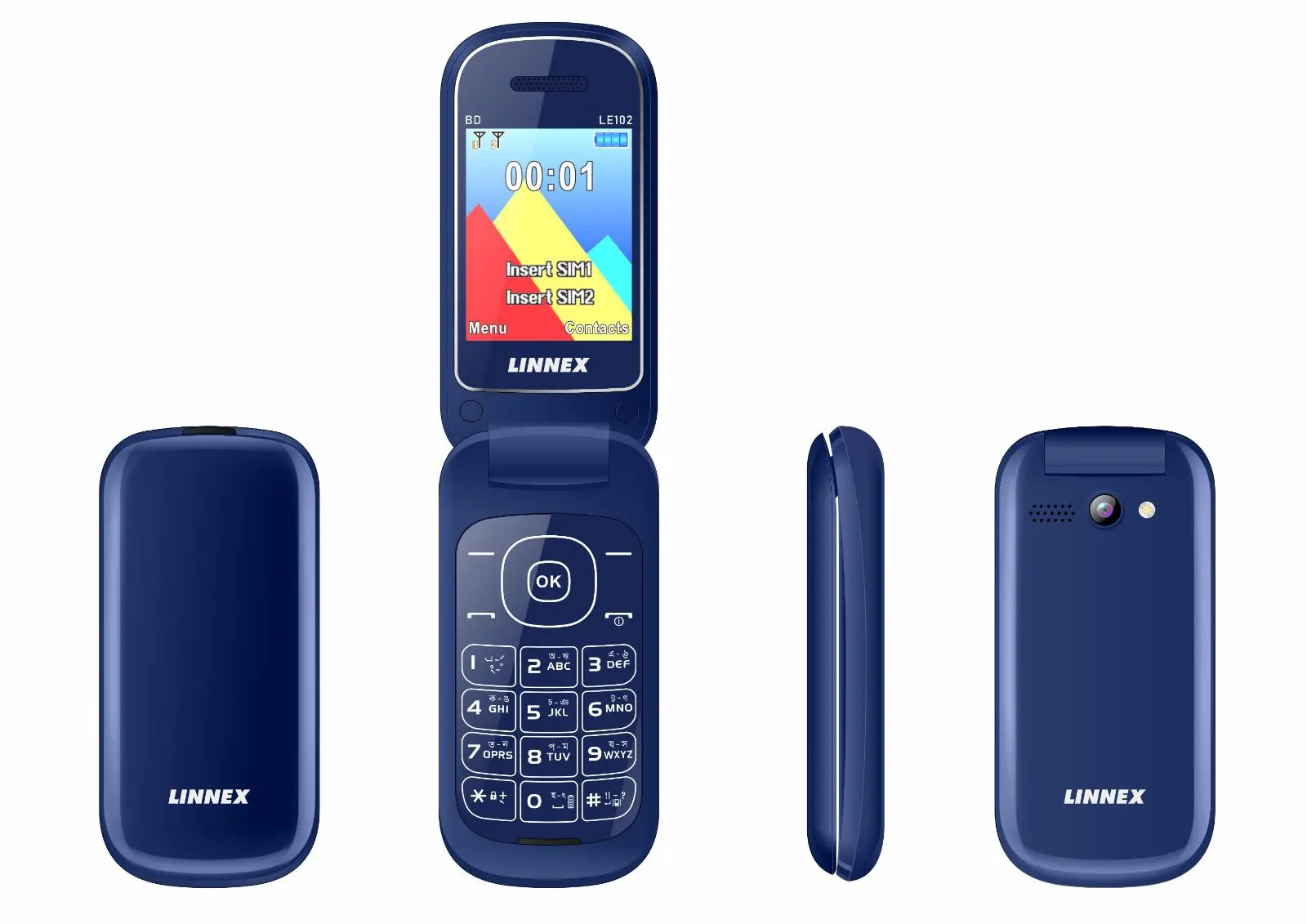LINNEX LE102 BD Folding Button Phone
