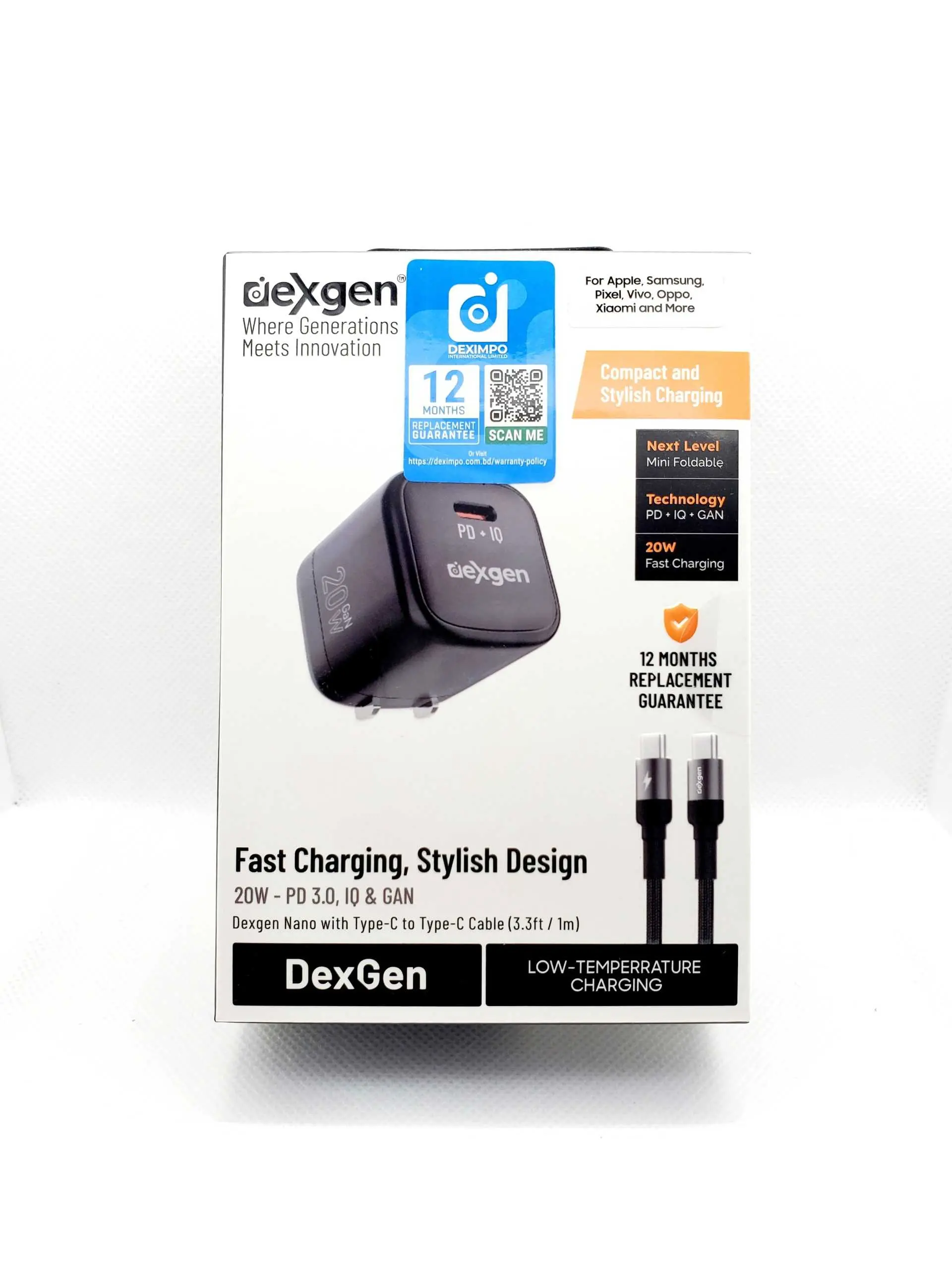 Dexgen Nano 20W-PD 3.0 IQ & GAN
