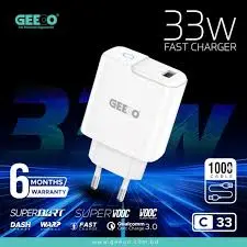 Geeoo 33W fast Charger (USb to C )